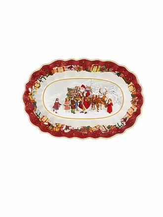 VILLEROY & BOCH | Toy's Fantasy Schale oval groß, Santa & Kinder 29x19cmx5,5cm | 
